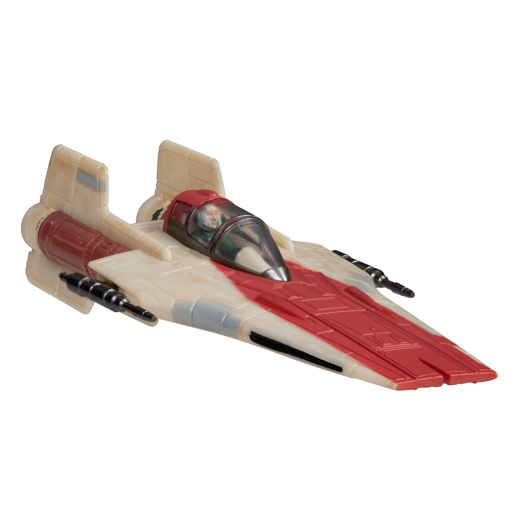 Star Wars Micro Galaxy Squadron A-Wing retractable landing gear supports dynamic posing.