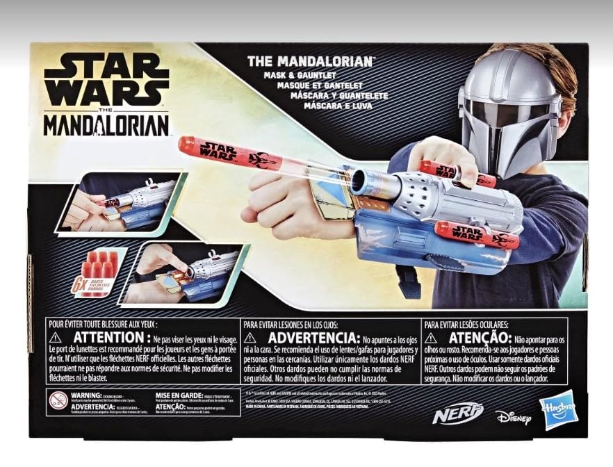 Star Wars Nerf Mandalorian action play scene, perfect for collaborative galaxy battles.