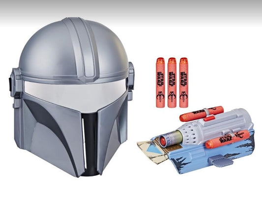 Star Wars Nerf Mandalorian Rocket Gauntlet, dynamic launcher for action-packed roleplay adventures.