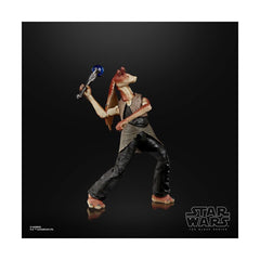 STAR WARS The Black Series Jar Jar Binks in a dynamic pose for action-ready displays.