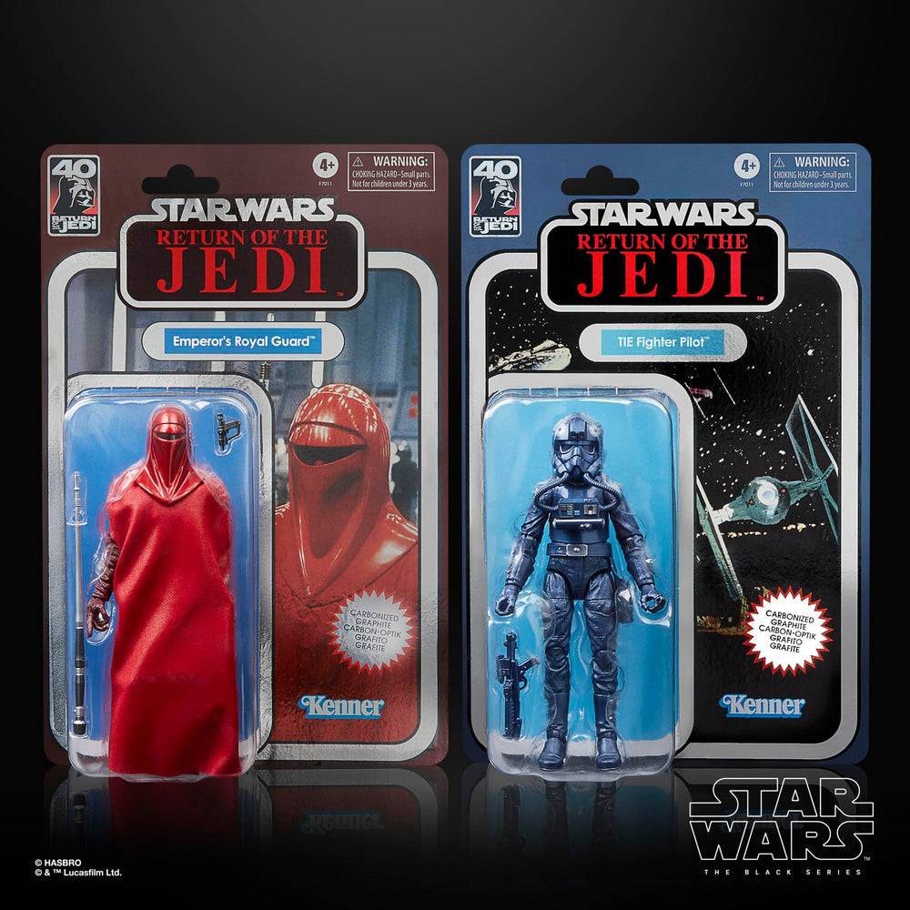 Return of the Jedi 40th Anniversary pack highlights iconic characters with a metallic finish.