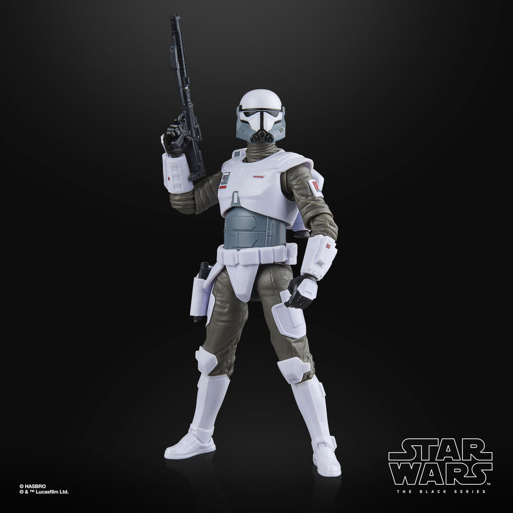 Star Wars The Black Series collectible figure shown with other figures for display.