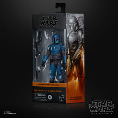 Star Wars The Black Series Mandalorian figure detail enhances display and collection.