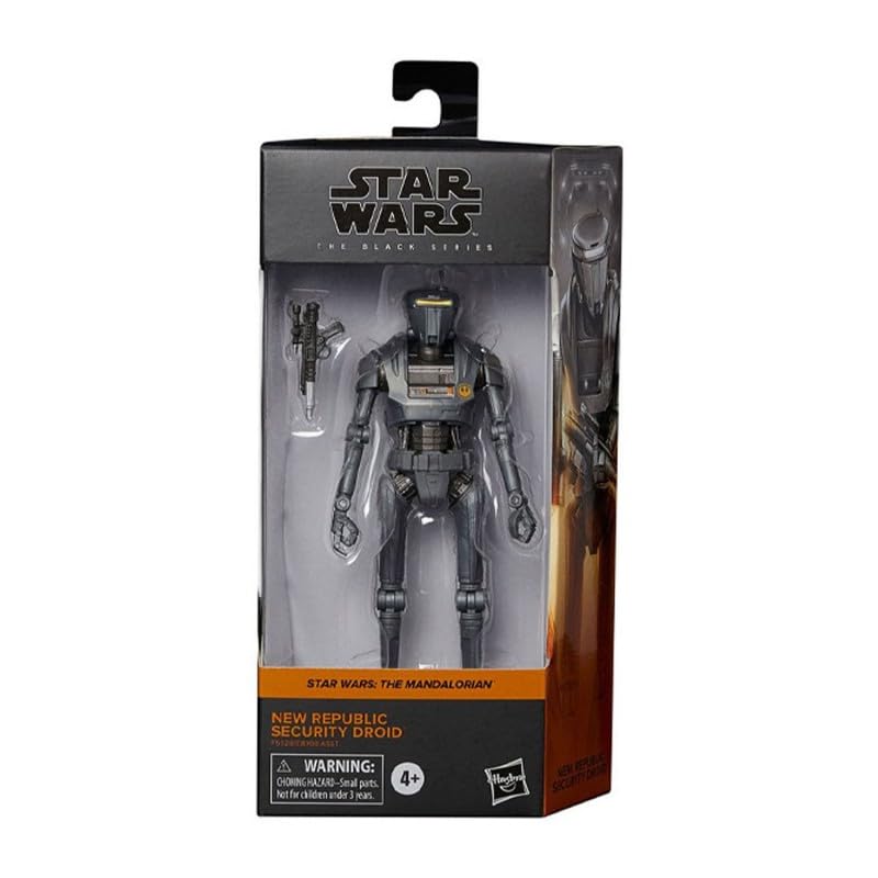 STAR WARS The Black Series New Republic Security Droid articulation-pose emphasizes poseability for action scenes.