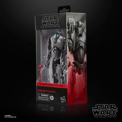 STAR WARS The Black Series Super Battle Droid diorama-ready stance for shelf display