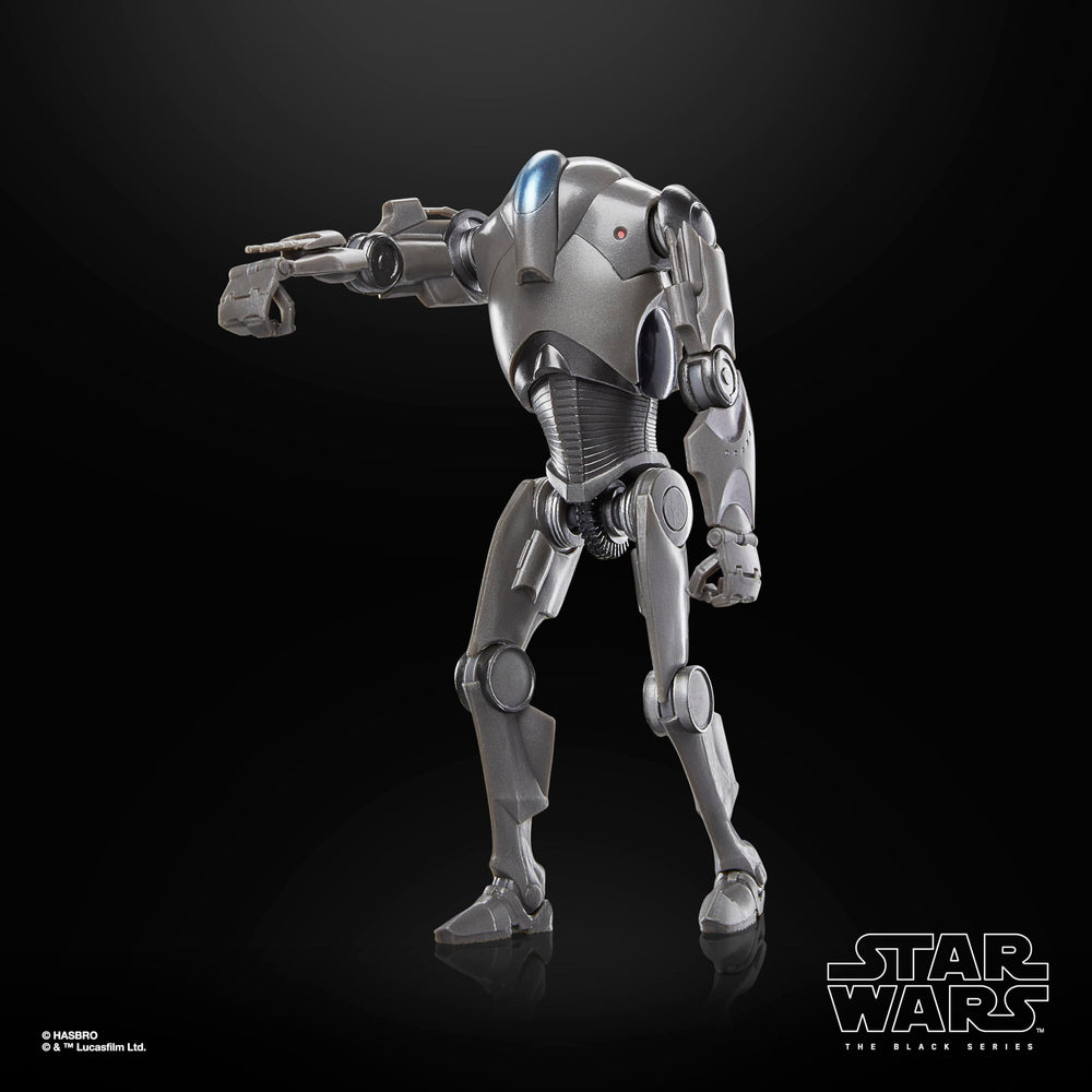 STAR WARS The Black Series Super Battle Droid side profile highlights sleek design and articulation