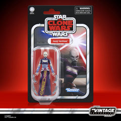 STAR WARS Vintage Collection Asajj Ventress articulation enables dynamic poses for display.
