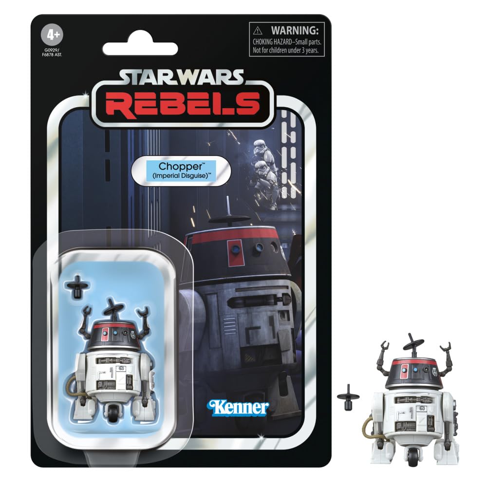 Star Wars Vintage Collection Chopper Imperial Disguise figure front view for display.