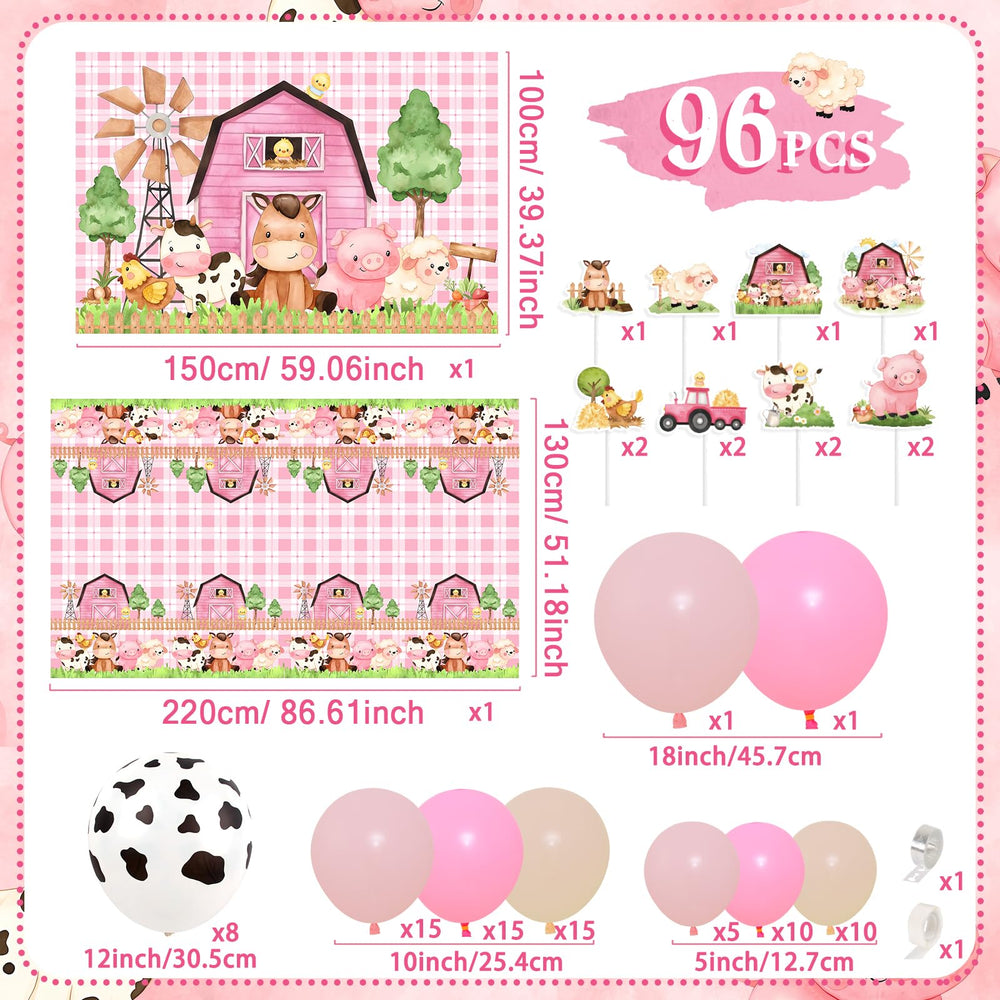 Staraise farm animal tablecloth adds themed decor and easy cleanup.
