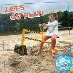 Stargo Sand Digger in sand showing outdoor sandbox play