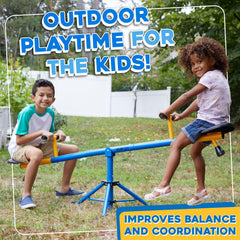 Stargo teeter totter in 360-degree swivel motion for dynamic play