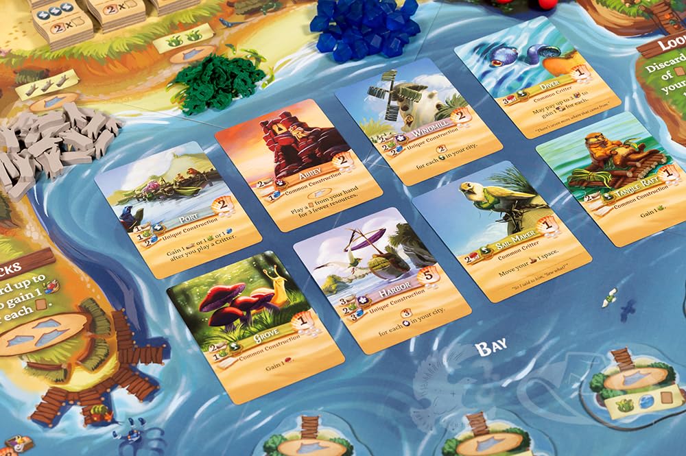 Starling Games Everdell Farshore cards reveal new critters and strategic possibilities.