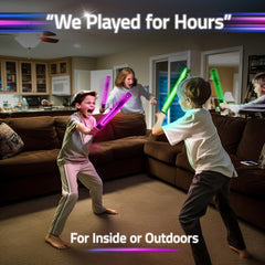 Starlux Ninja Swords glow-dark play enhances nighttime family games.