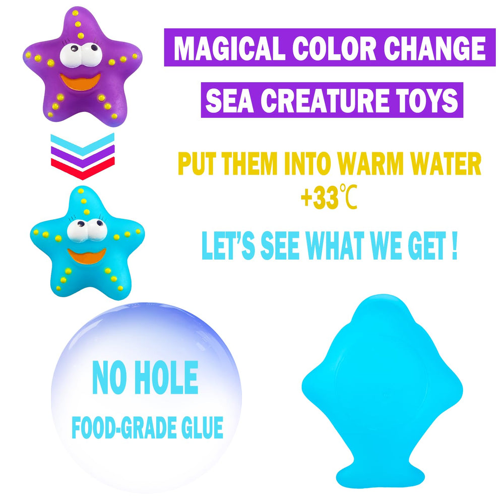 Staroud color-changing sea creature crab toy promotes water exploration during bath.