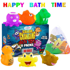 Staroud color-changing sea creature turtle toy creates colorful bath time moments.