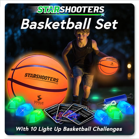 Starshooters glow ball lights up the court for night play