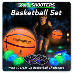 Starshooters glow ball lights up the court for night play