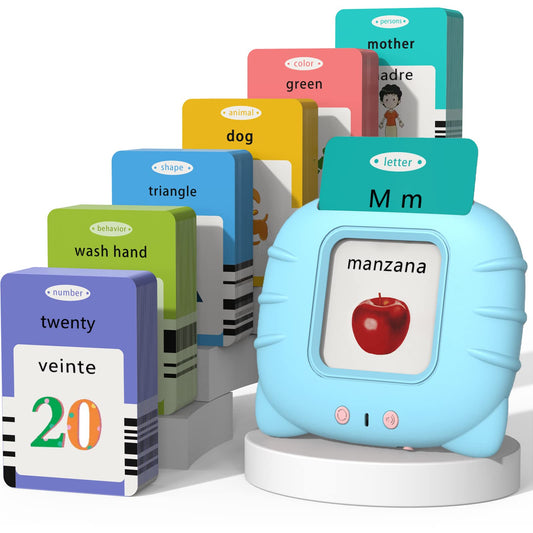 Startcan bilingual flash cards blue cover for early language learning.