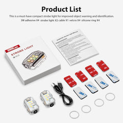 STARTRC what-you-get packaging includes strobe lights and mounting accessories