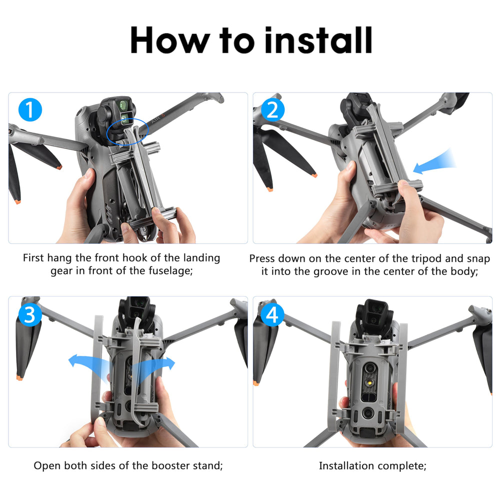 STARTRC PHOTO compact storage folded landing gear for DJI Air 3 travel