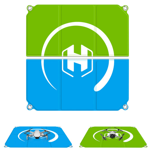 STARTRC PHOTO drone landing pad blue-green top view for quick outdoor setup
