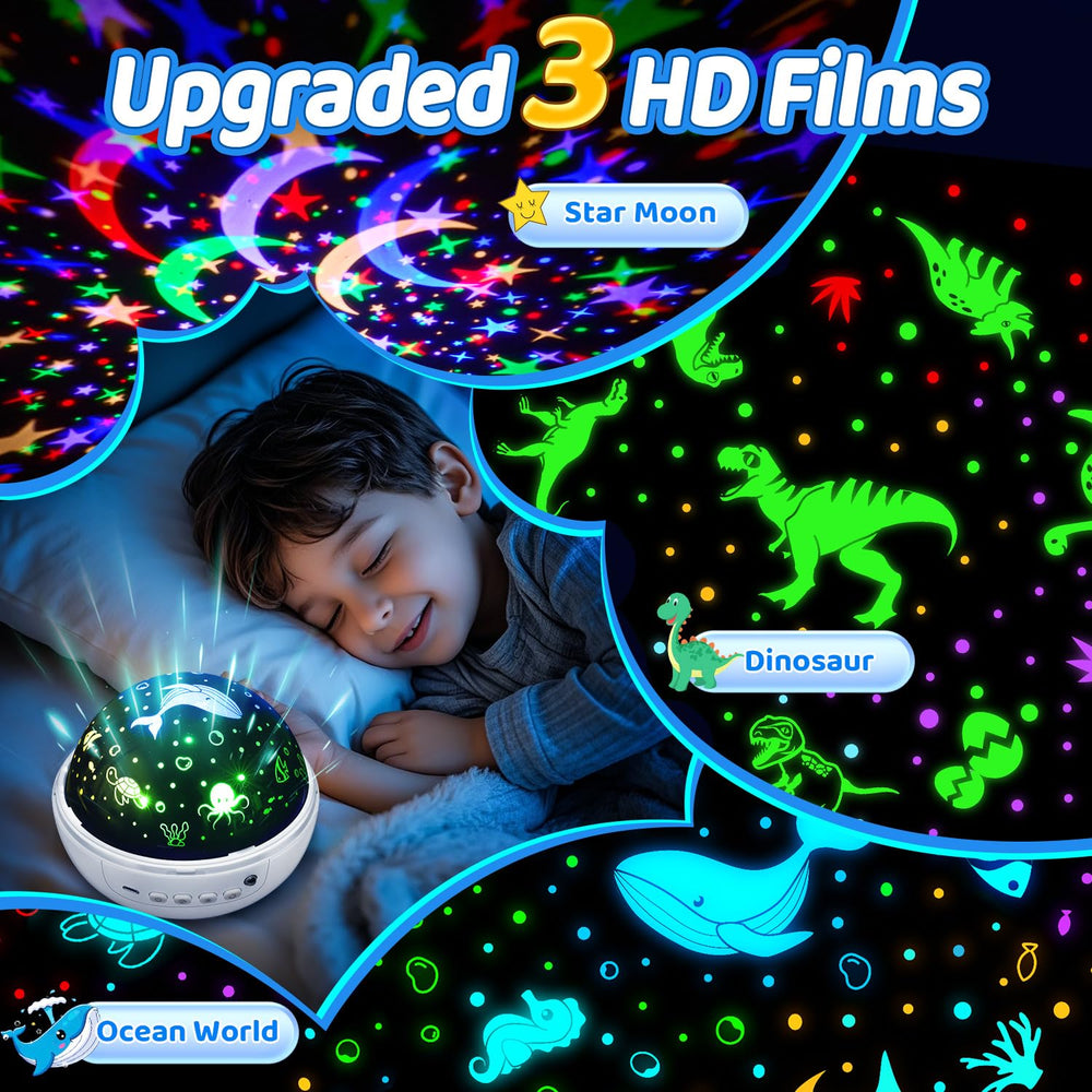 Staryou projector creates 93 light effects to boost imaginative play.