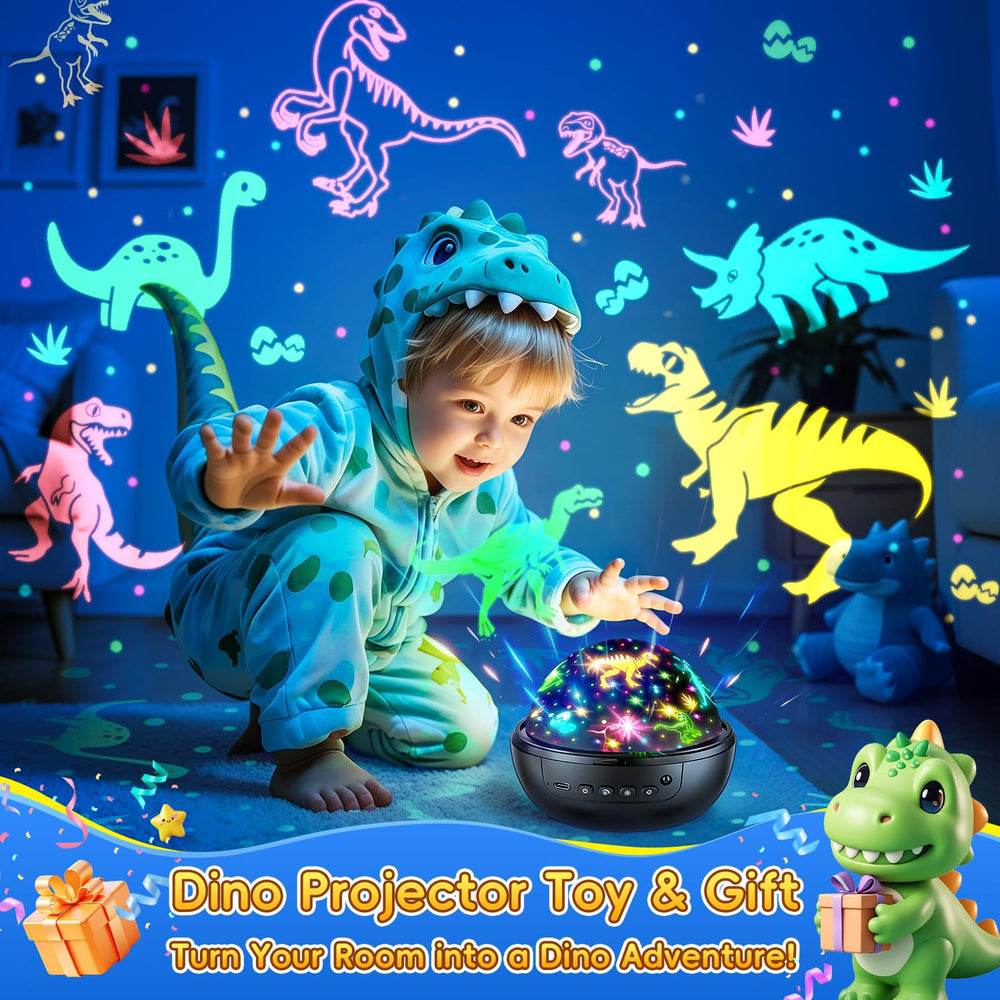 Staryou dinosaur toy displaying three films for imaginative play