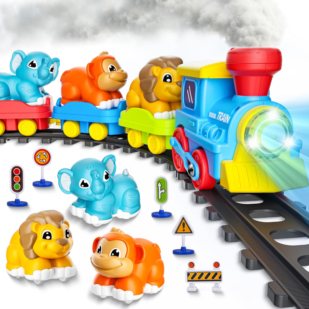 Stay Fun locomotive steaming with lights for immersive play