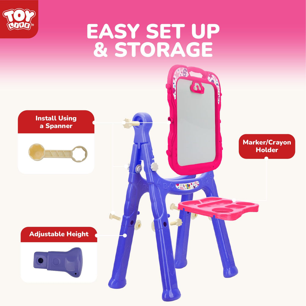 STEAM Life Art Easel height-adjustable design grows with your child
