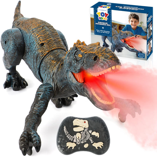 STEAM Life remote control dinosaur with LED lights for immersive play.