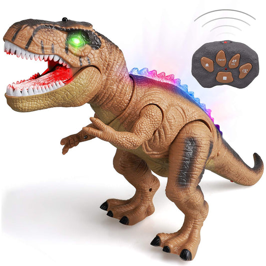 STEAM Life Trex remote-control dinosaur in action, ideal for interactive play.