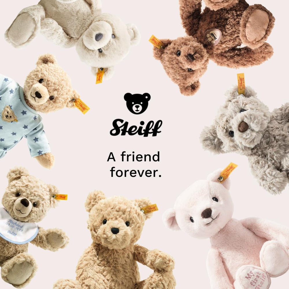 Steiff Snoopy plush highlighting premiere craftsmanship and premium materials.