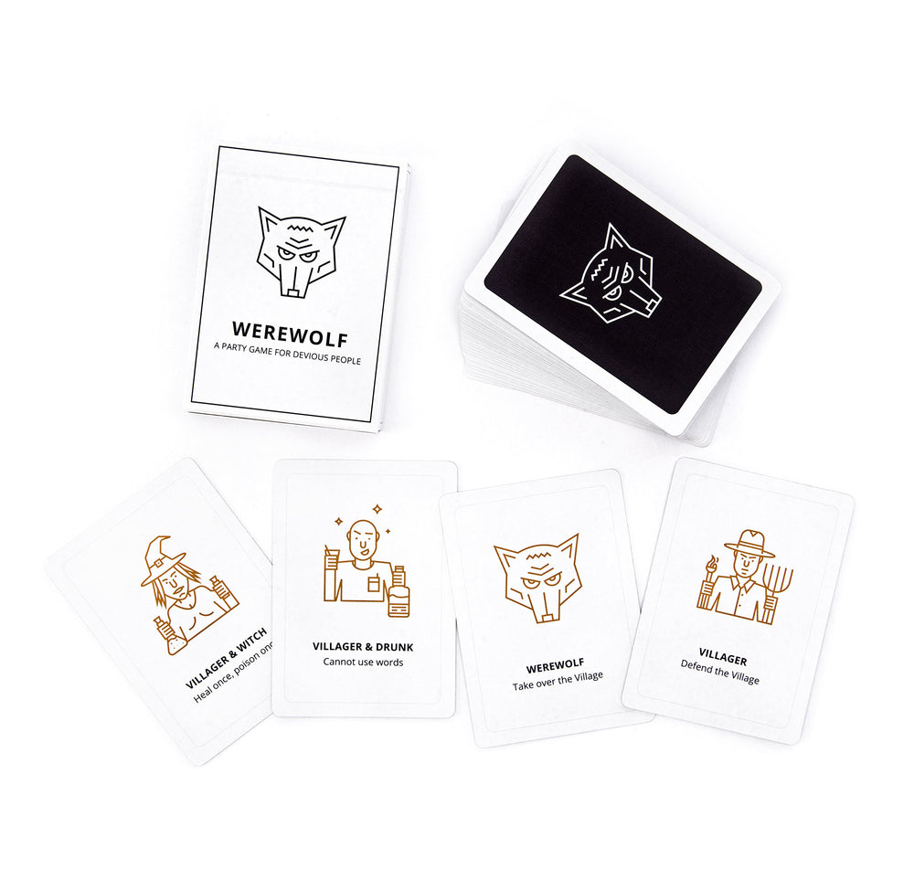 Stellar Factory Werewolf cards designed for dramatic nightly reveals