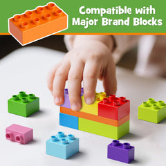STEM MATCH base plate provides sturdy foundation for larger constructions.