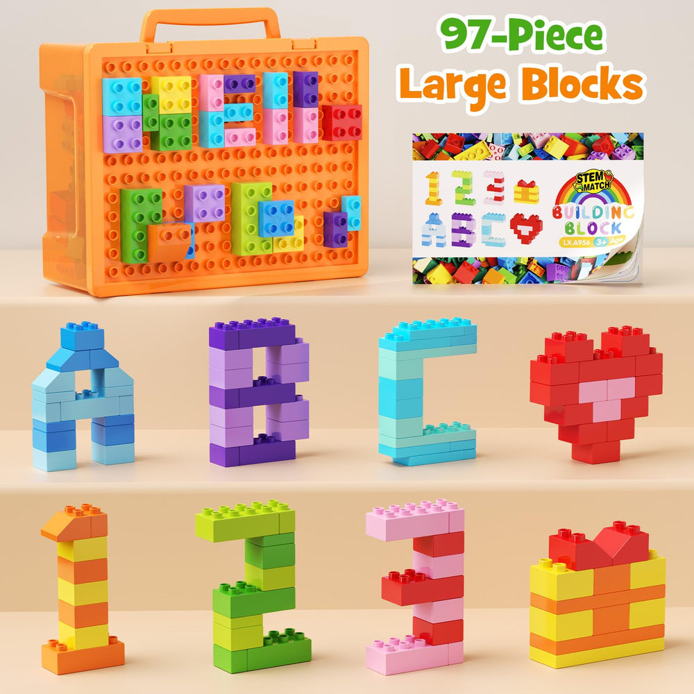 Children build and imagine with STEM MATCH blocks for hands-on learning.
