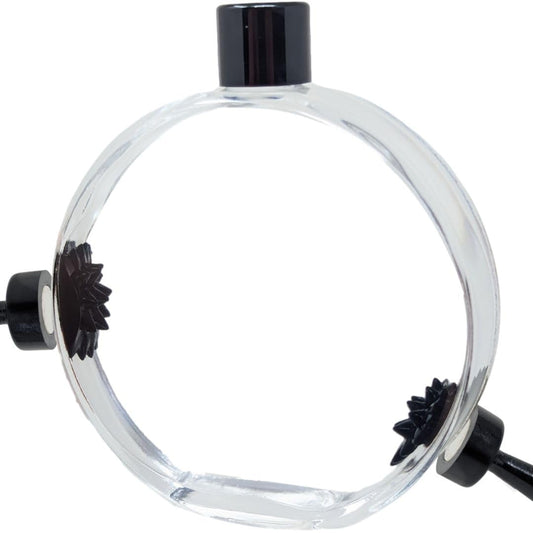 STEM Source Ferrofluid Display Bottle with magnets forming dynamic spikes for learning.