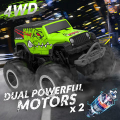STEMTRON Amphibious RC Car in pool or shallow water for aquatic play.