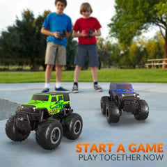 STEMTRON all-terrain RC car ideal for pool, beach, and backyard adventures.