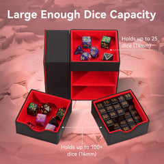 Stepane storage drawers organize dice, minis, and tokens for quick setup