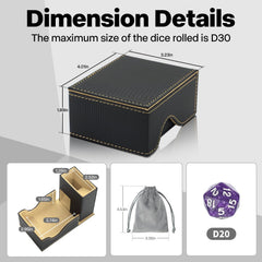 Stepane included free dice and velvet bag for organization.