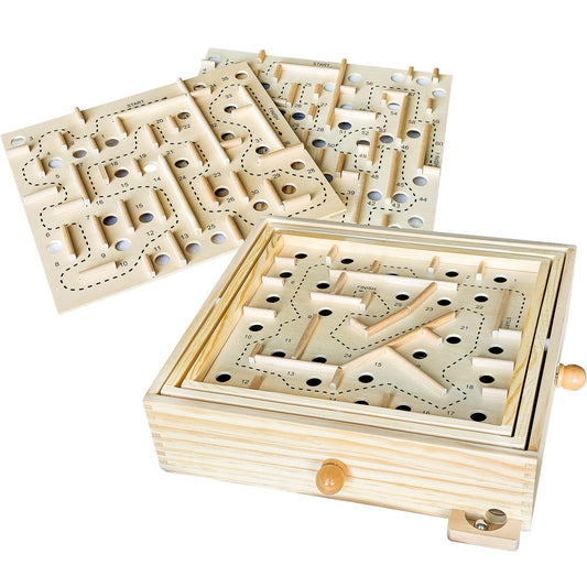 Sterling Labyrinth board tilt demonstrates intuitive tilt control for precise marble routing