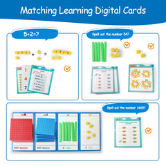 Stochastic Box tens rods support regrouping and counting practice.