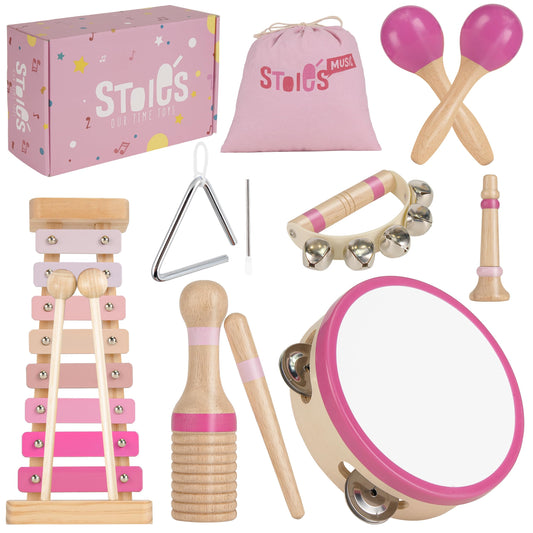 Stoie's 8-tone xylophone inspires early rhythm exploration and creative play.
