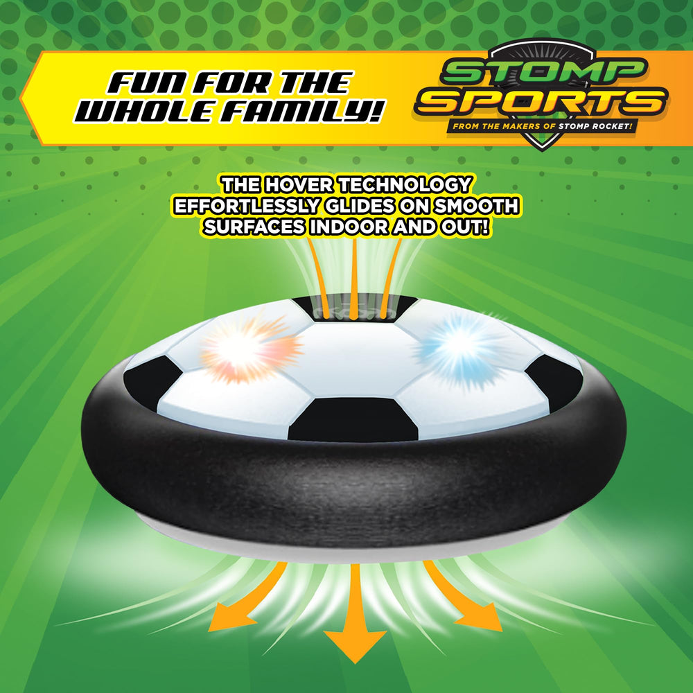 Stomp Rocket Hover Soccer LED glow in low light