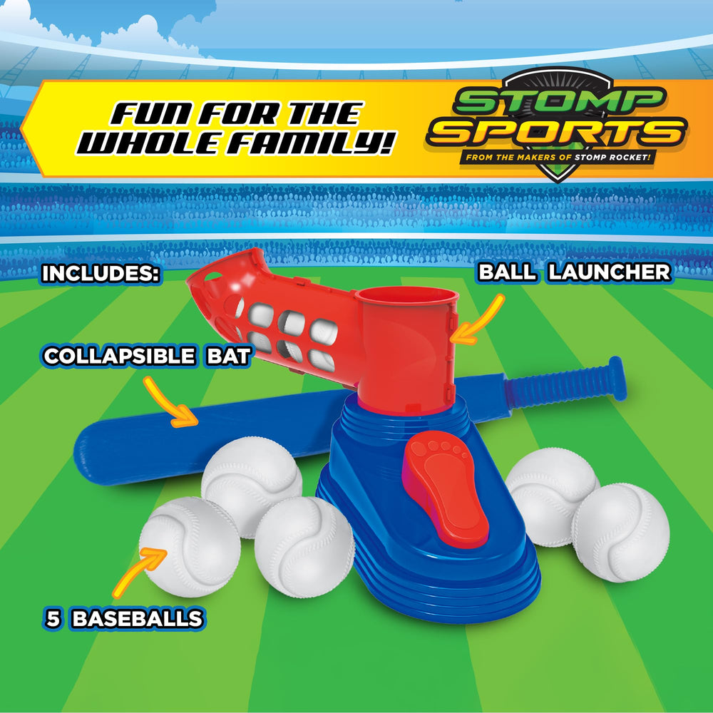 Stomp Rocket Stomp N Pitch five balls for solo batting sessions