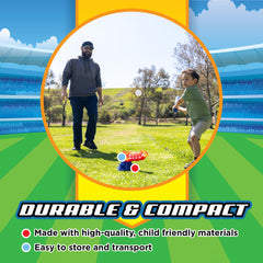 Stomp Rocket Stomp N Pitch outdoor setup promoting screen-free play