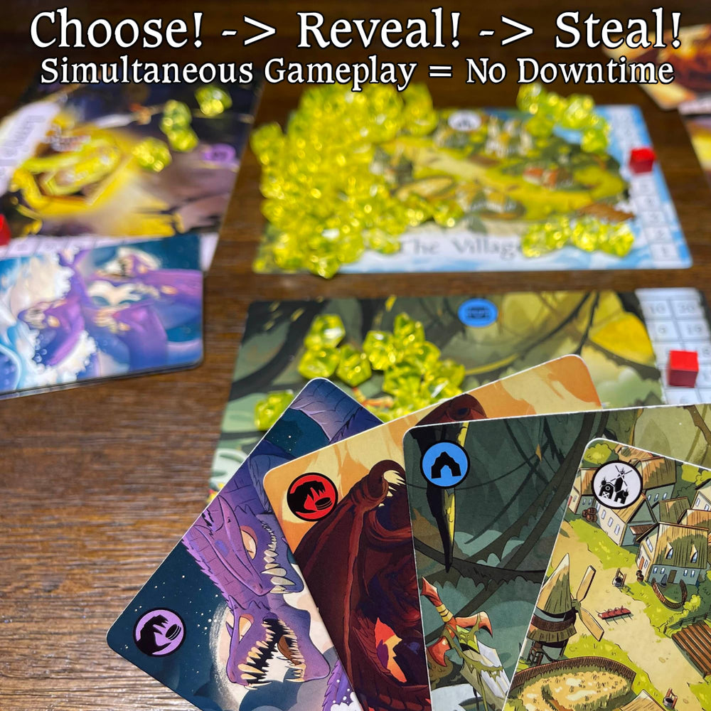 Stone Age Entertainment Pillage The Village treasure cards spark mythic loot goals during play
