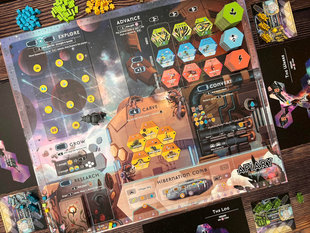 Stonemaier Apiary space-bees illustration sparks immersive gameplay.