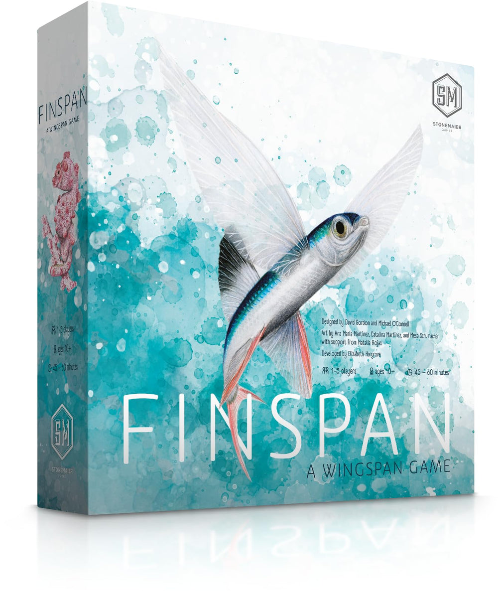 Stonemaier Finspan fish-card art showing diverse species for immersion