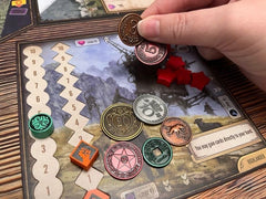 Colorful mix of green, bronze, red, silver, and gold coins for quick value recognition.